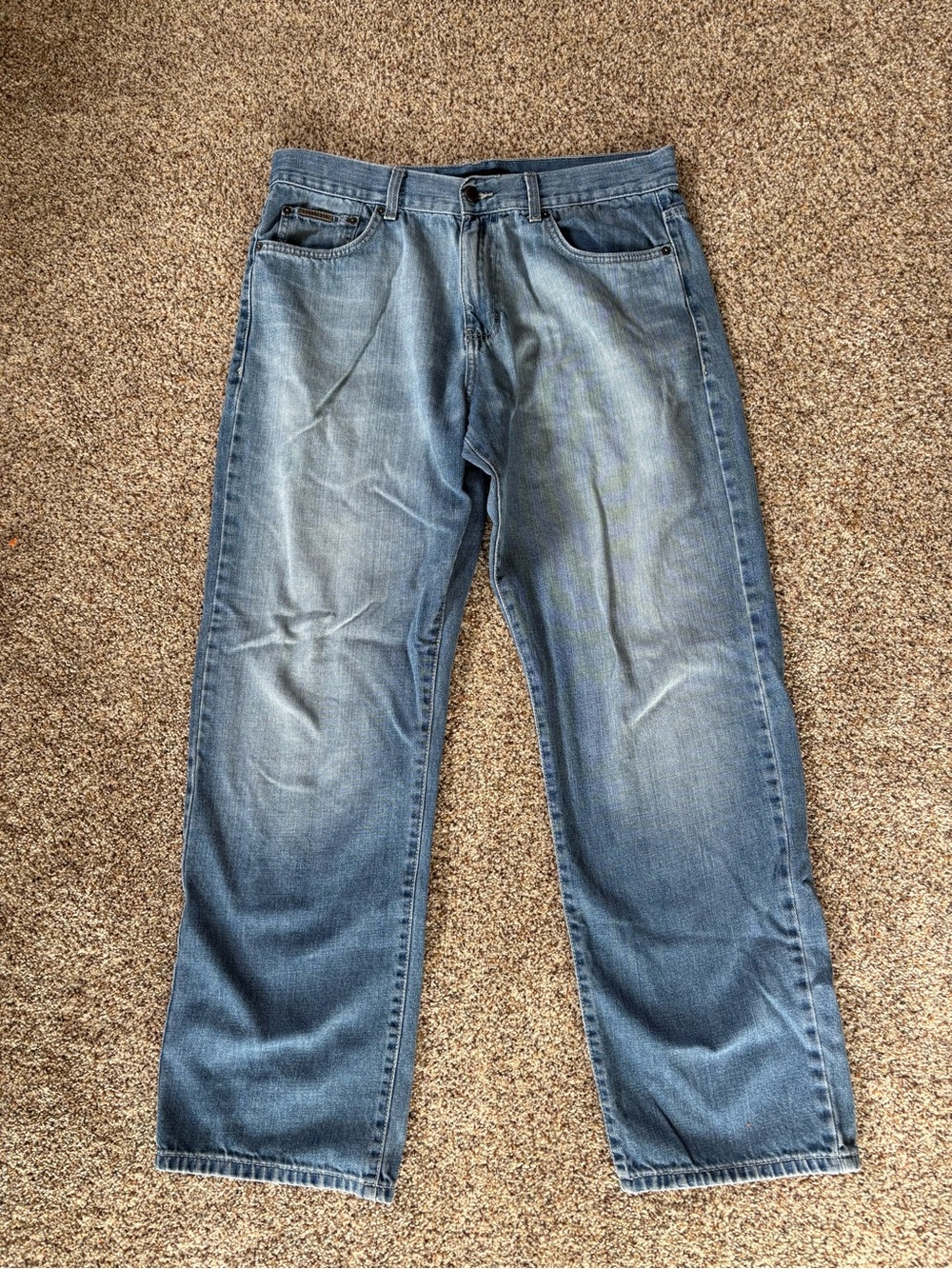 Men’s Calvin Klein Jeans Relaxed Straight Medium Wash Denim Jeans Size 34